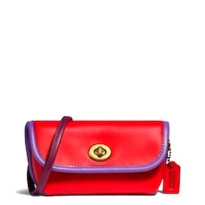 Coach color-block turnlock belt bag